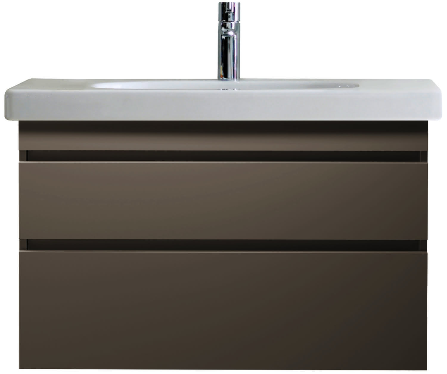 DU Möbelwaschtisch DuraStyle 1000 mm mit ÜL, mit HLB, 1 HL, weiß