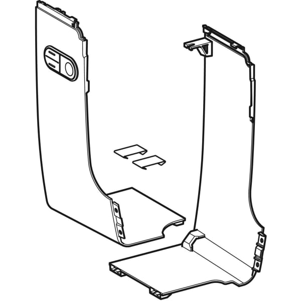 Geberit Designabdeckung seitlich zu Geberit AquaClean Mera glanzverchromt