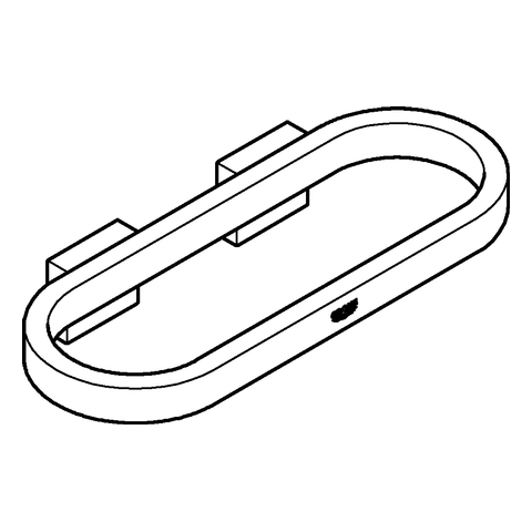 GROHE Handtuchring und Halter Selection 41035 hard graphite gebürstet