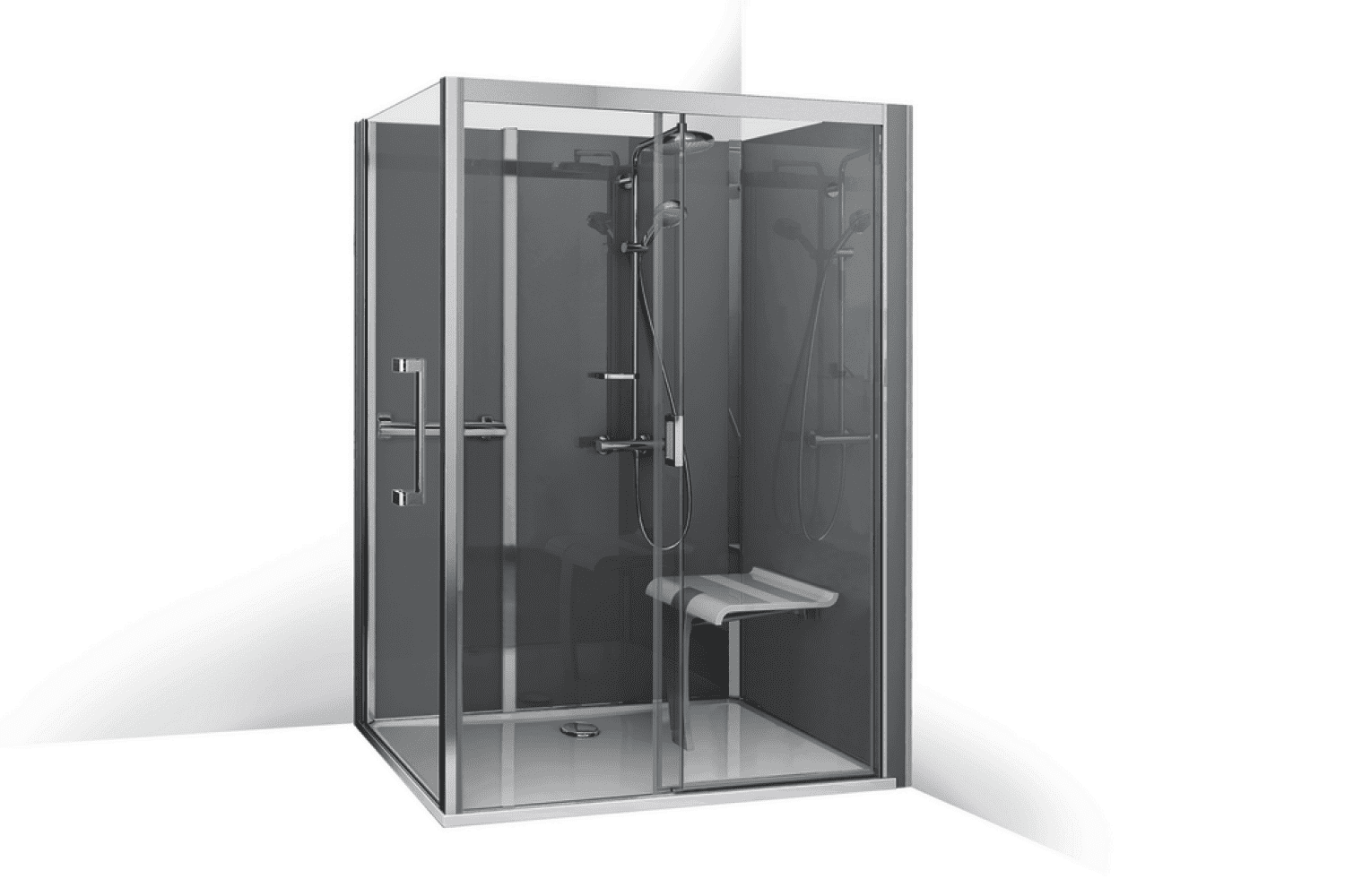 Roth Komplettdusche Vinata Comfort Eck Hoch anthrazit 1160x777 ESG klar