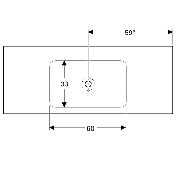 Geberit ONE Möbelwaschtisch 120x48 cm o.Hl., o.Ül., weiß, KeraTect