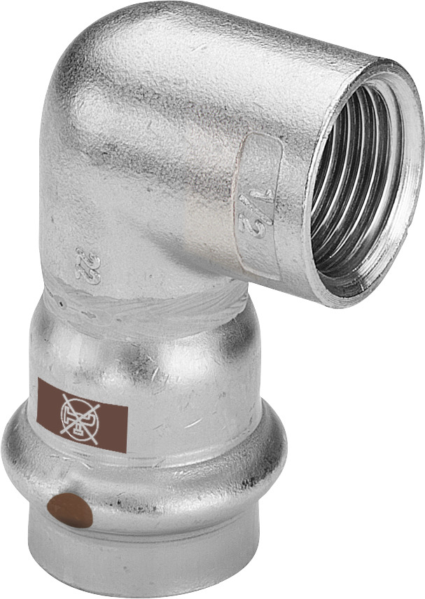 Viega Winkel 90 Grad mit SC Temponox 1714.2 in 28mmxRp1 Stahl nichtrostend
