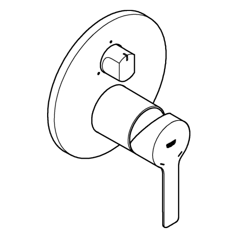 GROHE EH-Batterie Lineare 24095_1 FMS für 35604 3-W-Umst. hard graphite geb.
