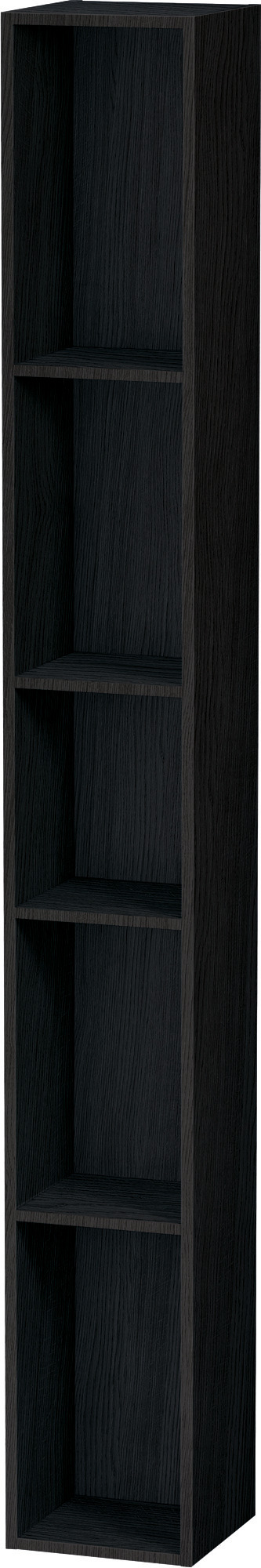 Duravit Regalelement L-Cube 180x180x1400mm vert., 5 Fächer, Eiche Schwarz