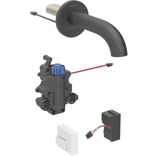 Geberit Piave WT-Arm., Wandmontage, Netzbetr. f. UP-Funkt.Box Therm.Misch.,L:17cm, swm