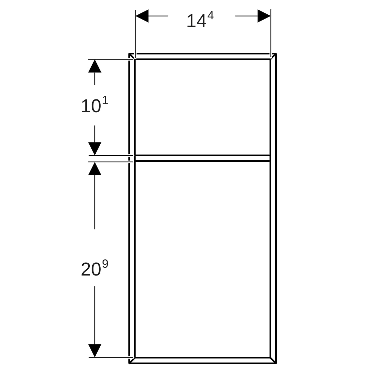 Geberit Schubladeneinsatz für obere Schubl., 32,9x15,6x6,7cm