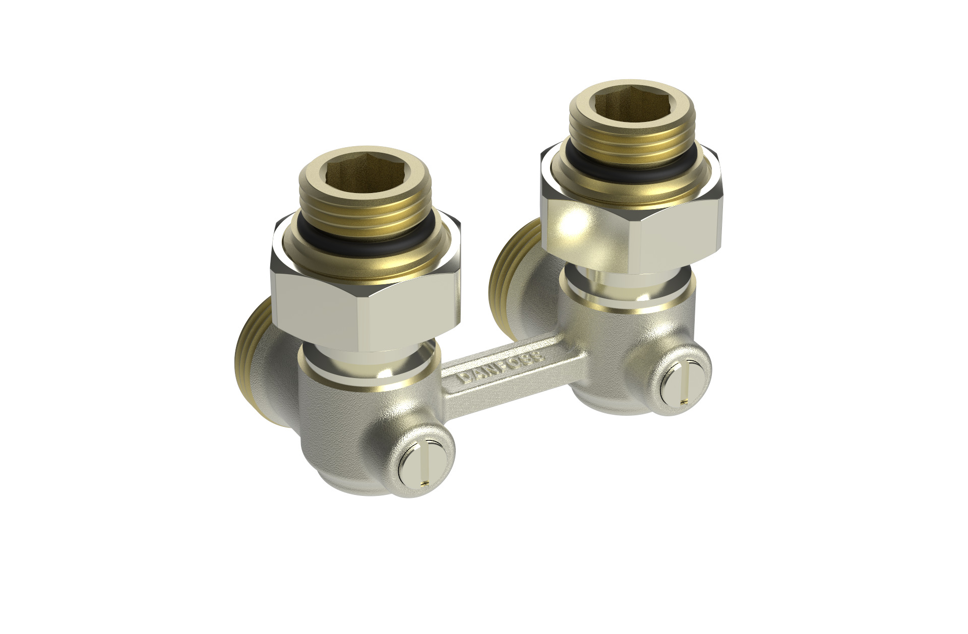 Danfoss Universalverschraubung RLV-KB für Ventil-HK, Heizkörper R 1/2, Eck
