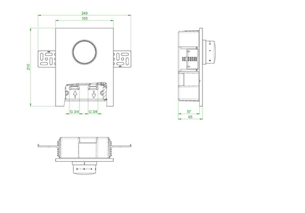 OVENTROP-Unibox T-RTL Thermostat, RTL, weiß