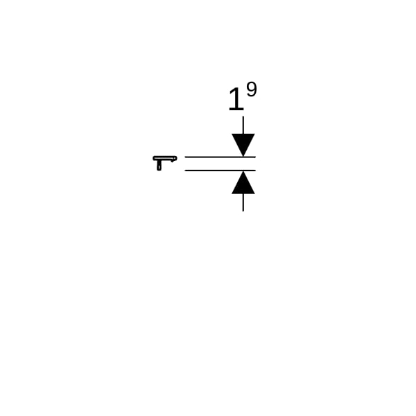 Geberit Griff, B:120cm lava matt