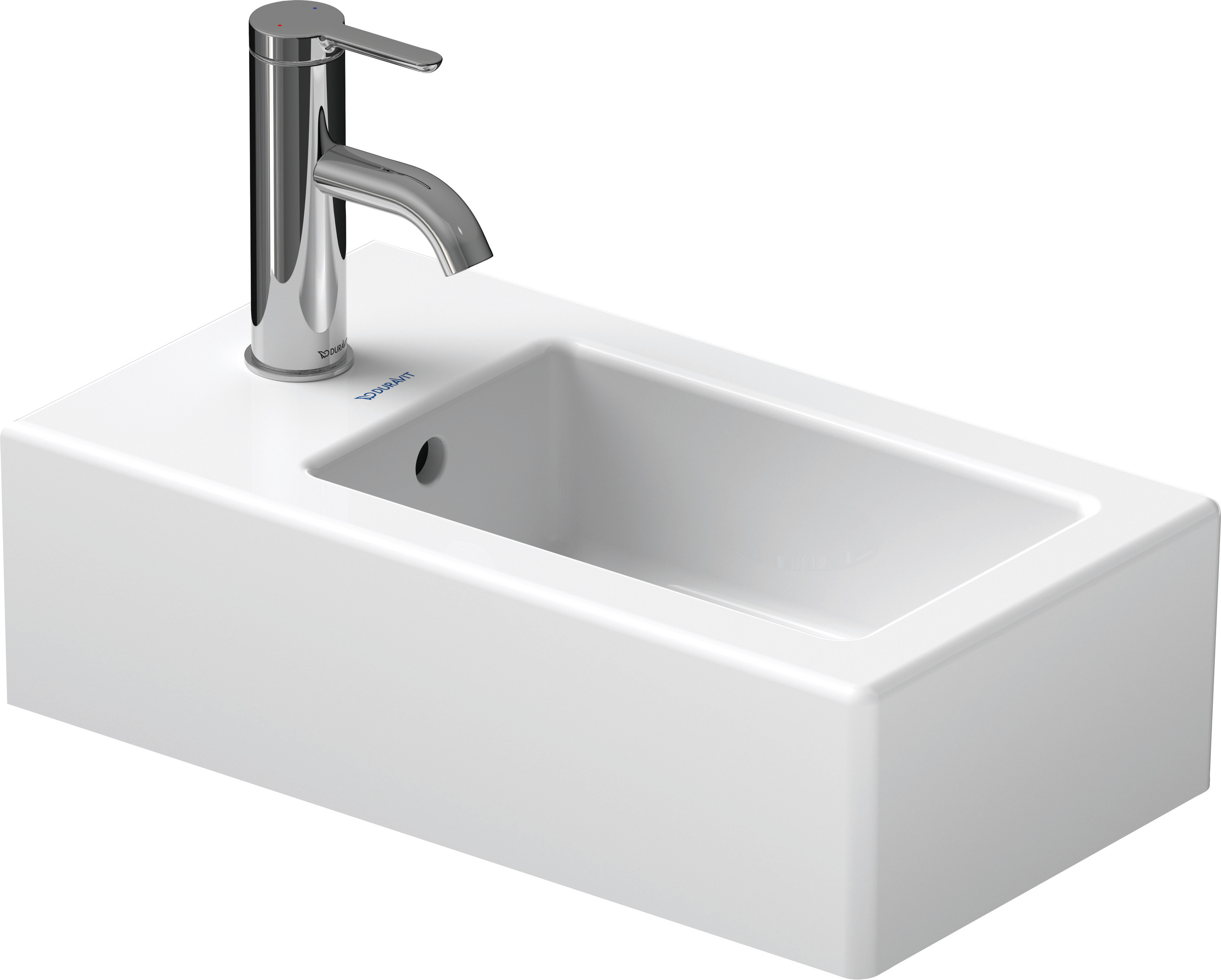 DU Handwaschbecken Vero 250 mm mit ÜL, mit HLB, 1 HL, weiß