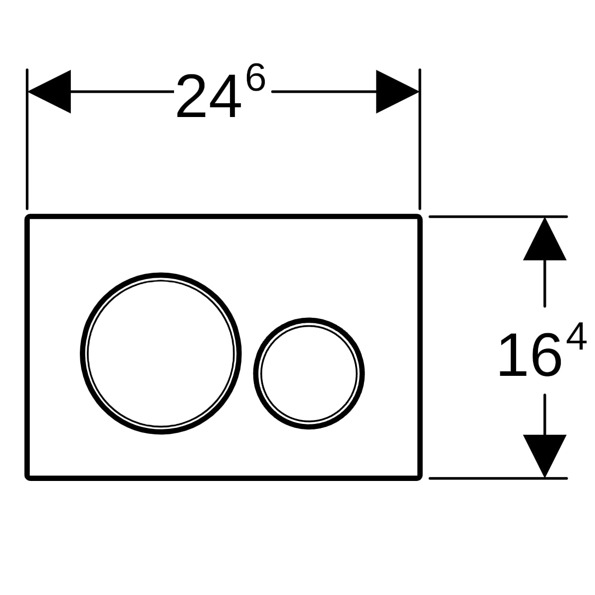 Geberit Sigma20 BetPl., rund, 2-Mengen-Sp. weiß matt, Etc / chrom glänzend