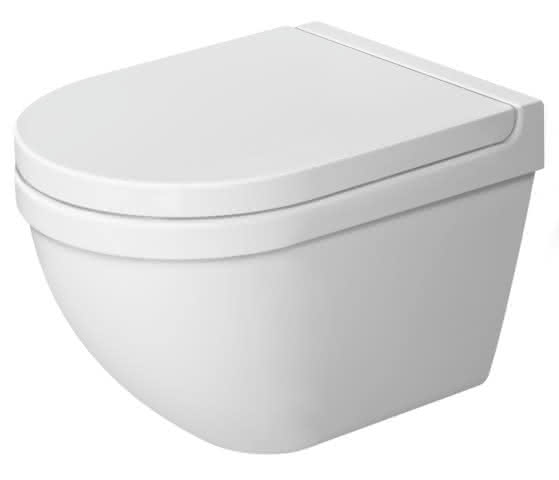 DU WC-Sitz Starck 3 mit SoftClose Scharniere edelstahl, weiß
