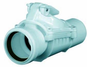 airfit Rückstauklappe DN 50, weiß mit zusätzlichem Handverschluss