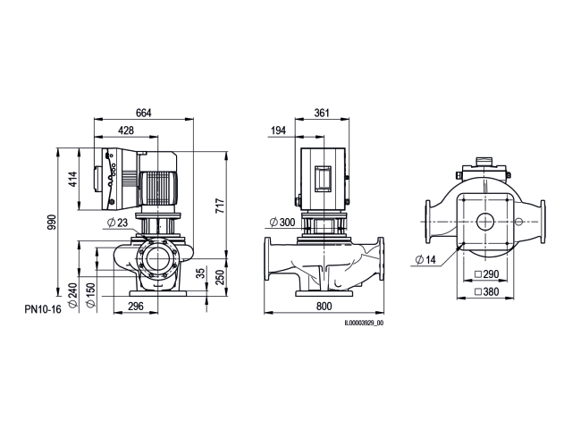 BIRAL Inline-Pumpe VivarA M 150-16 800