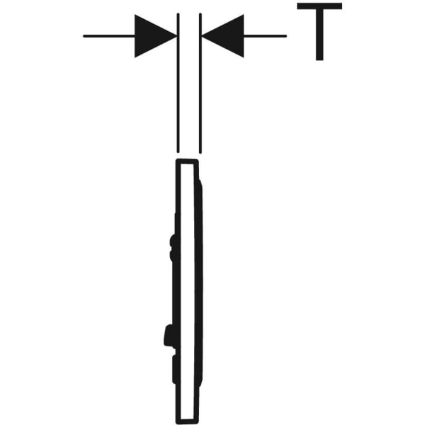 Geberit Sigma10 BetPl. für Spül-Stopp Spülung weiß matt lackiert, Etc./ poliert