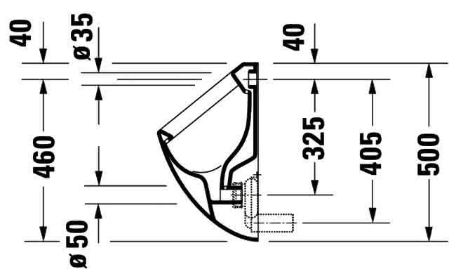 DU Design Classics Urinal Fizz, Zul.v.h. absaugend, o.Deckel, o.Fliege, weiß