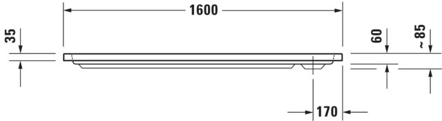 DU D-Code Duschwanne, Rechteckig, 1600x750x85 mm, Weiß, Sanitäracryl, Anti