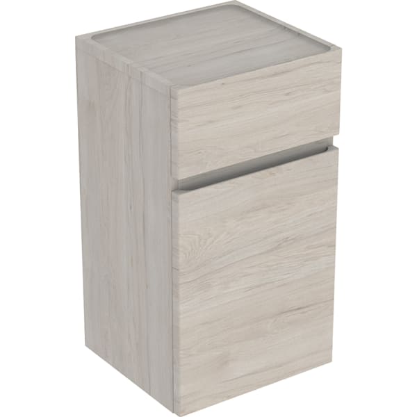 Geberit Renova Plan Seitenschrank m. 1 Tür 1 Schubl., 39x70x36cm, Nussbaum hi hell