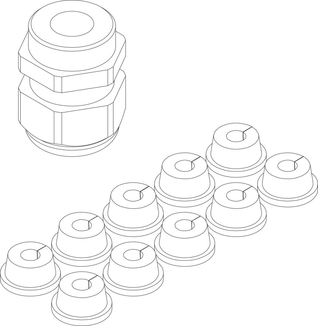 BOSCH Ersatzteil TTNR: 87376010950 Kabeldurchführung Set