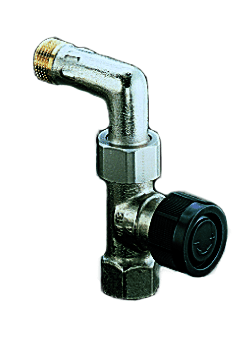 OVENTROP-Durchgangsventil mit Bogen 1/2" für "Bypass-Combi" Uno/Duo