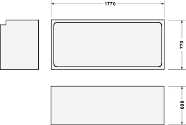 Duravit Wannenträger für 700475 D-Neo Badewanne 1800x800mm