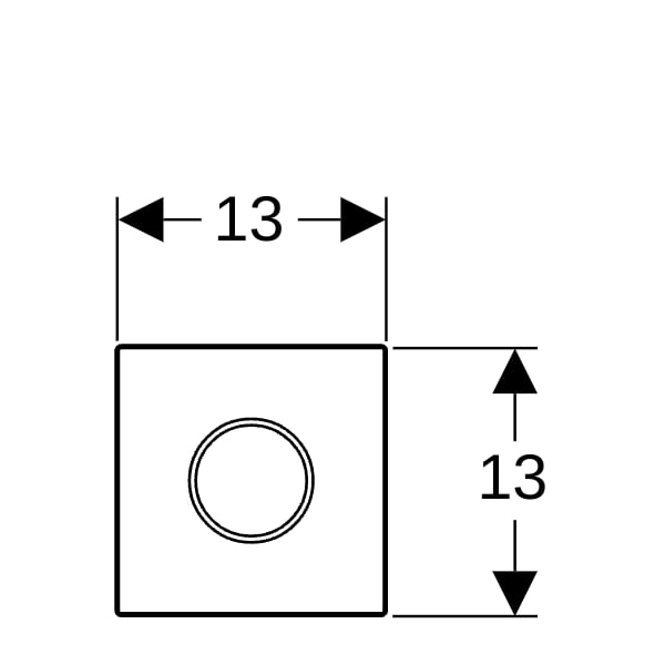 Geberit Typ 10 Abdeckplatte für UR-Strg. IR rund, weiß / hgl.verchr.