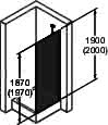 Seitenwand 75x165cm, ESG 501 DESIGN 510801087321 si-matt