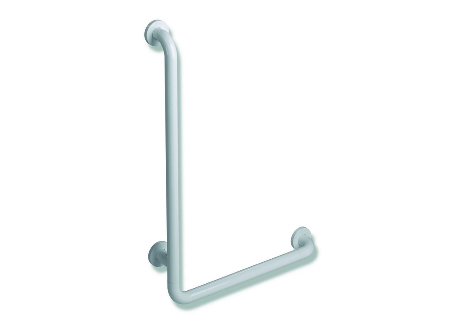 HEWI Winkelgriff Ser 801, d:33, AM:750mm, W:500mm signalweiß