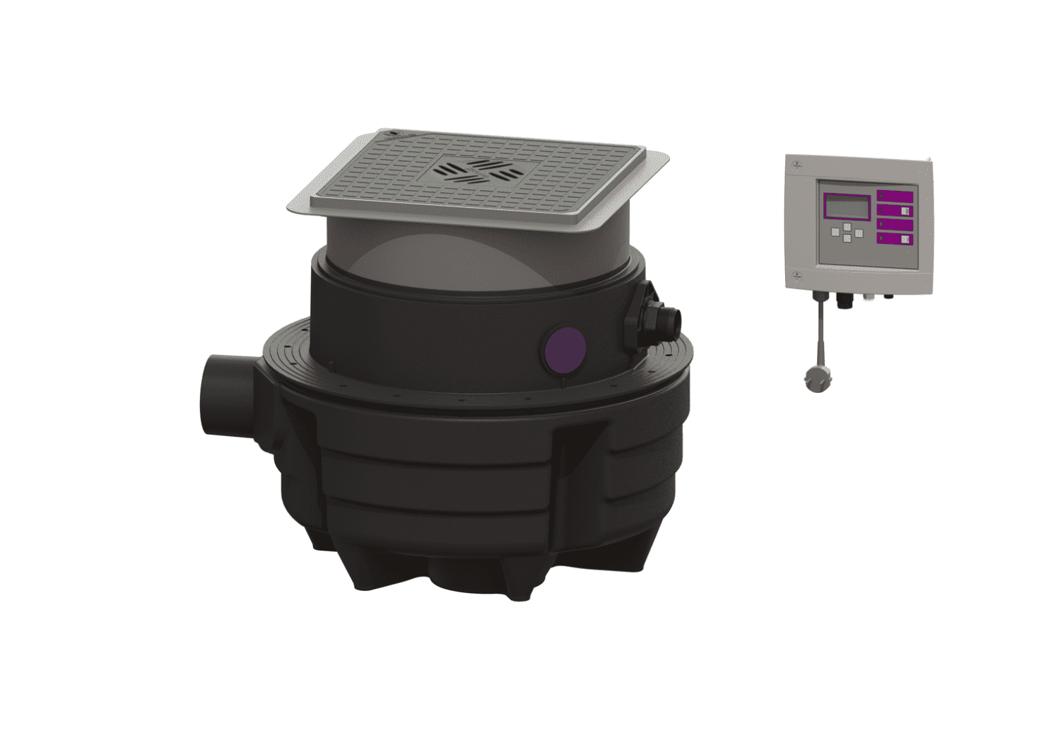 KESSEL-Hebeanlage Aqualift F Compact Mono, SPZ 1000, Bodenplatte, schwarz KESSEL-Hebeanlage Aqualift F Compact Mono, SPZ 1000, Bodenplatte, schwarz