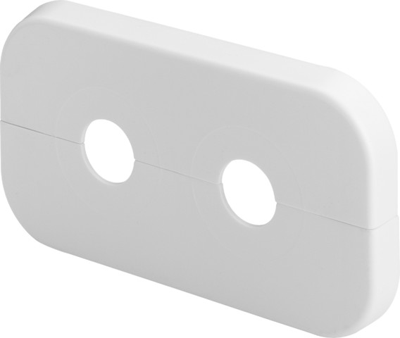 Viega Doppelrosette 1079.7 in 110x60x10x15mm Kst. weiss RAL 9010