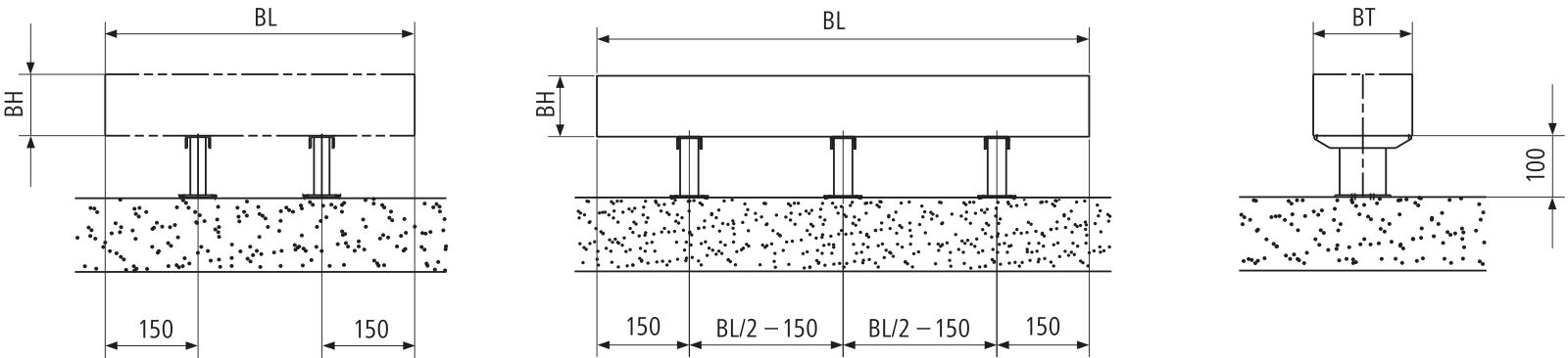 Kermi Fixkonsole f. Bodenmont. Typ26, weiß