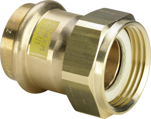 Viega Verschraubung mit SC Profipress G 2666 in 15mm x G1/2 Rotguss
