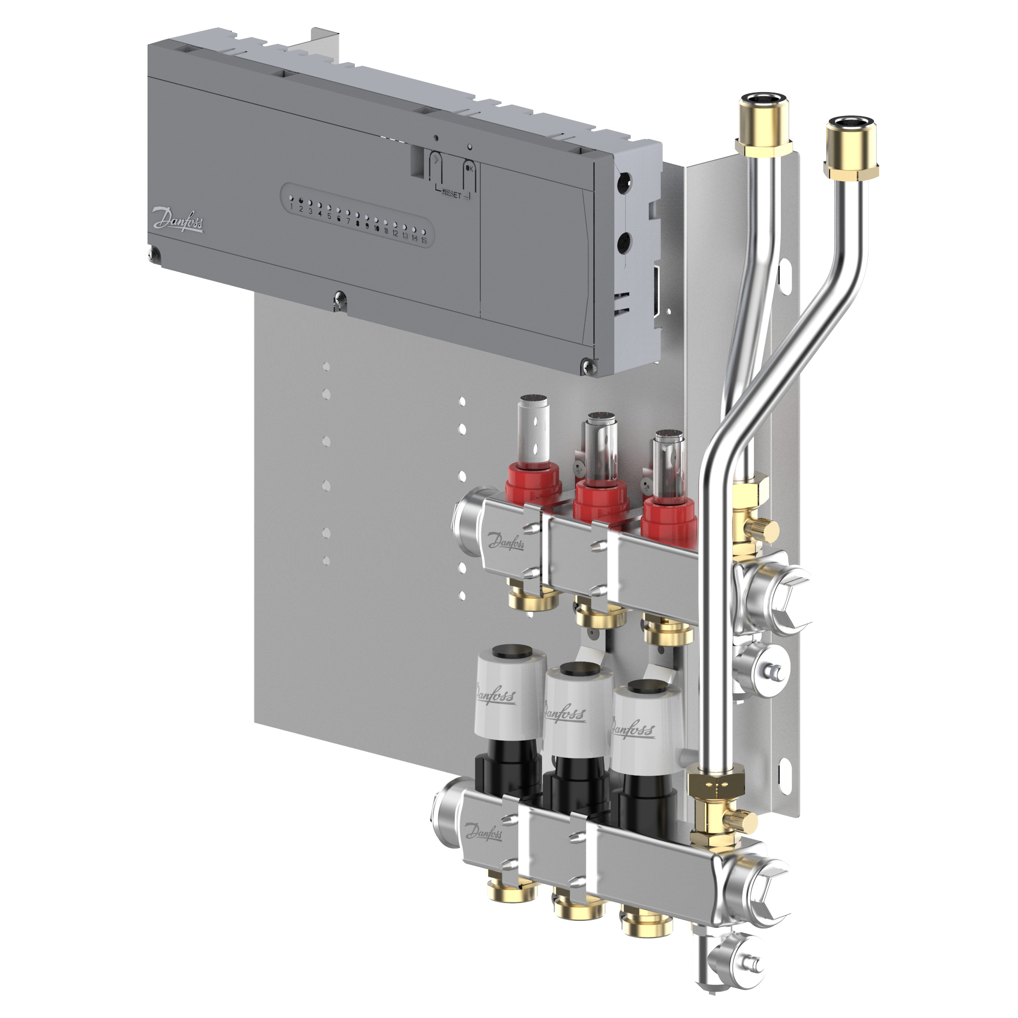 Danfoss Heizkreisverteiler Typ SGCi 3 HK u. Icon2 Hauptregler, TWA-A 230V