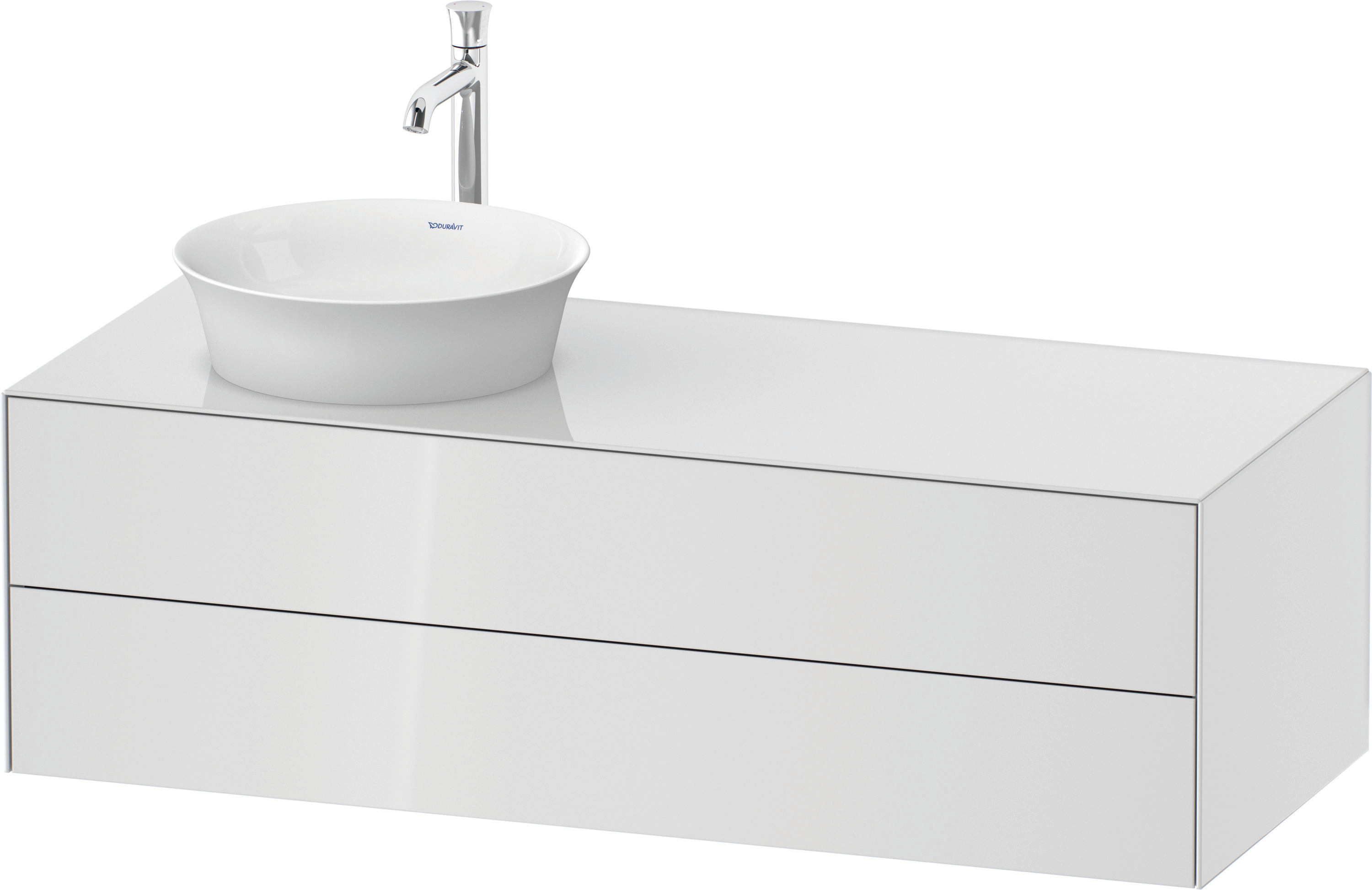 Duravit WTU White Tulip wandh,2 SchKa,B li. 408x1300x550mm, Weiß Hochglanz ohne ES
