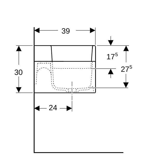 Geberit Bambini Spiel-/Waschlandschaft B:90cm 2 Waschpl., tieferes B li, 2 Hl., weiß