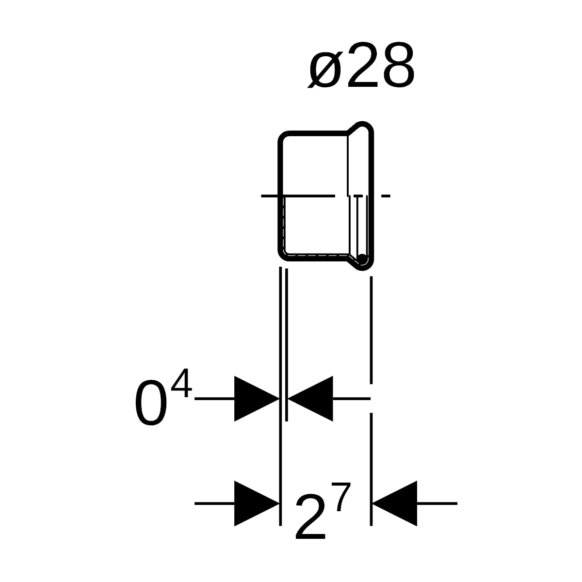 Geberit Mapress Kupfer Kappe d28