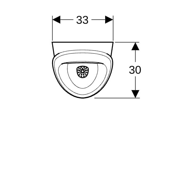 Geberit Renova S Urinal, Zulauf von hinten Abgang hinten od. unten, weiß
