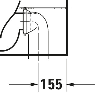 Duravit SWC Kombi White Tulip, 650mm, Weiß rimless, Tiefspüler