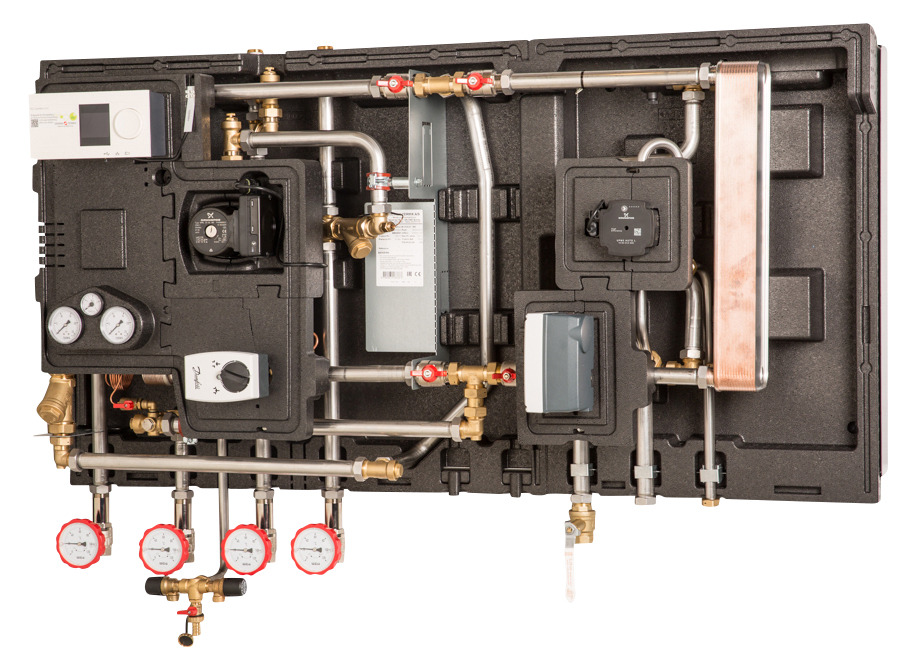 Danfoss Hausstation Compact 28 VVX-FI 2-2, PWH:123kW-H:57kW