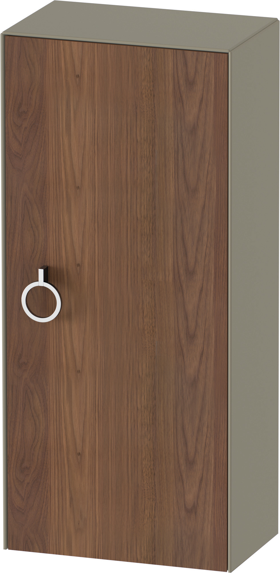Duravit Halbhochschrank White Tulip,m.Griff TA r.,880x400x240,A.Nussb.M./St.gr.HGL