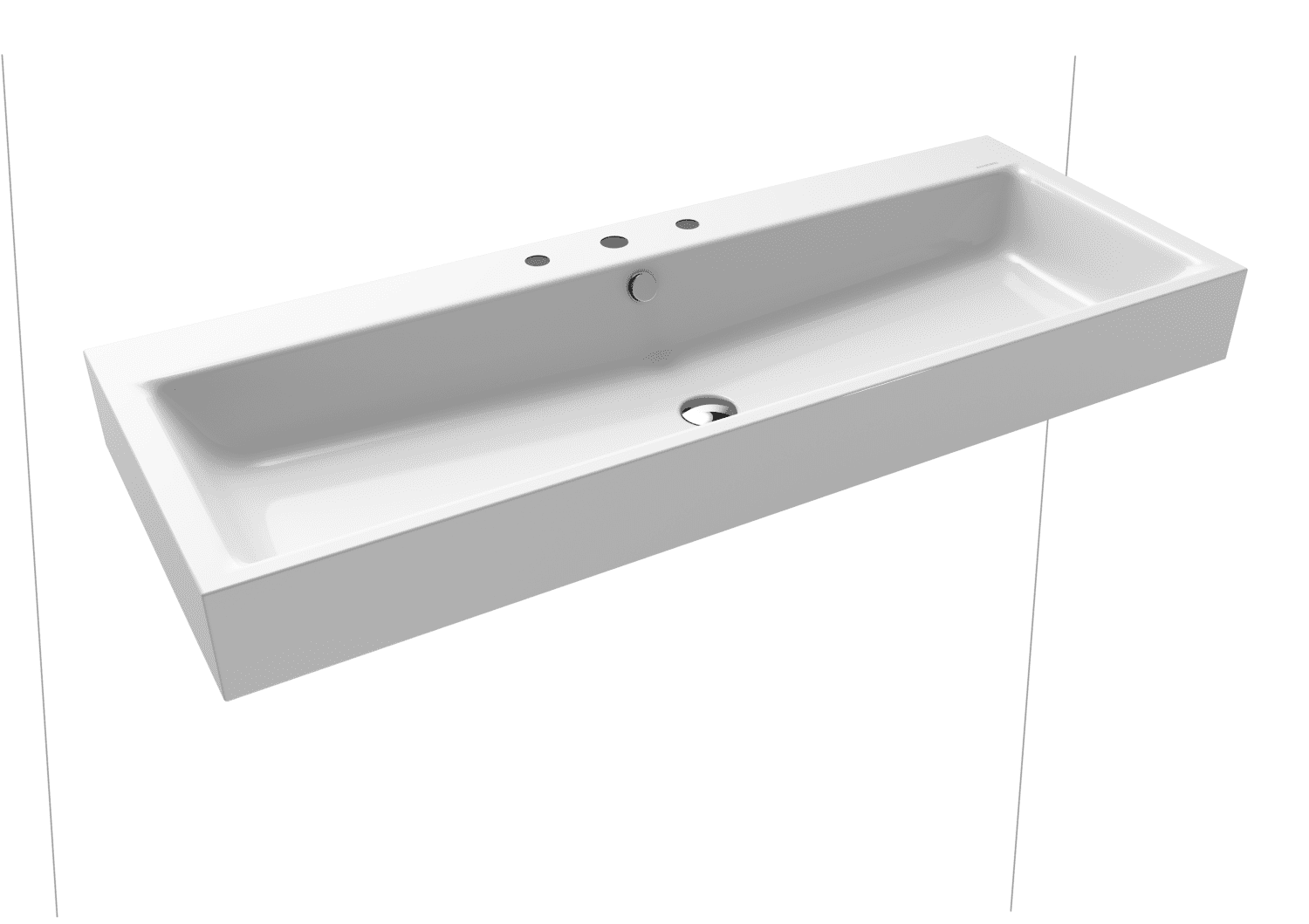 KA WB PURO WANDWASCHTISCH Mod.3167,1200x 460mm,alpinweiß,PEFF,AD,m. 3HL,mÜL,chr