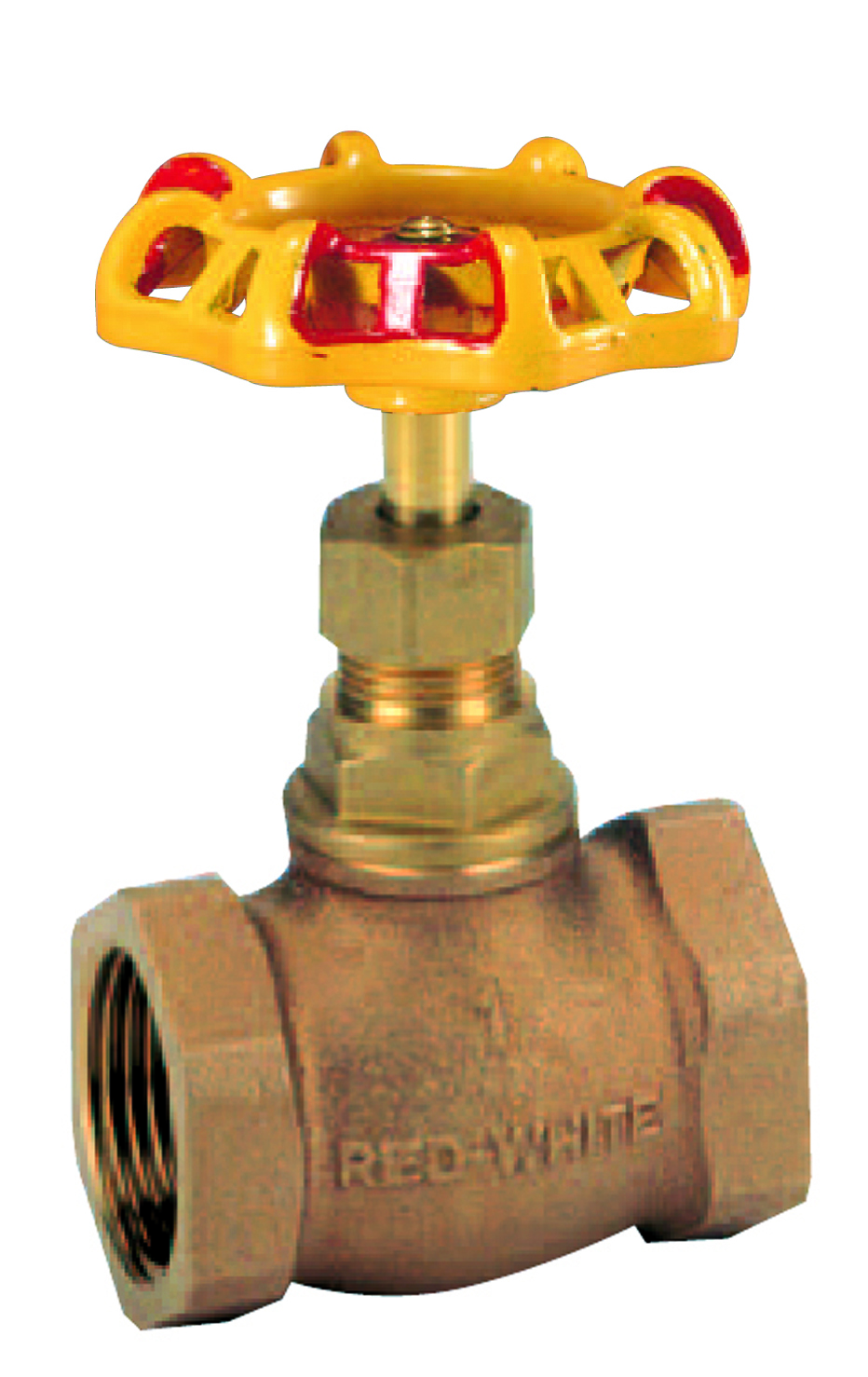 Muffen-Durchgangsventil rot gelb 11/4" Muffen-Durchgangsventil rot gelb 11/4"