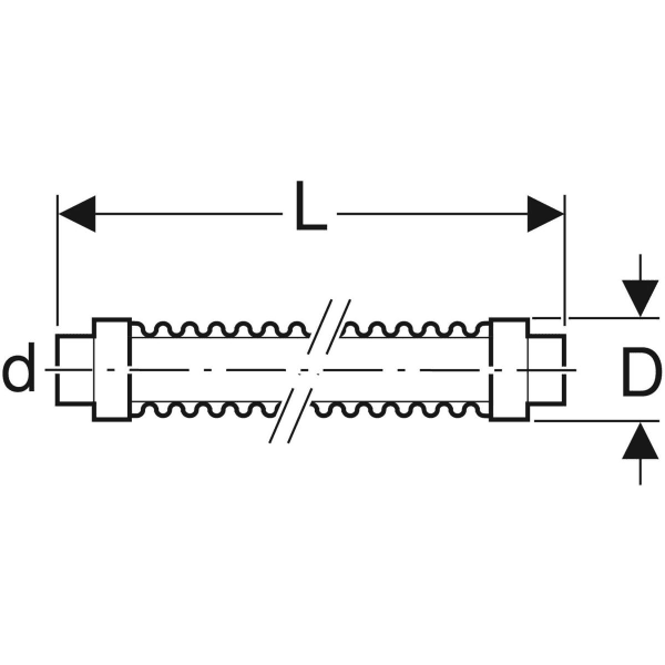 Geberit Pluvia Anschlussrohr flexibel d50