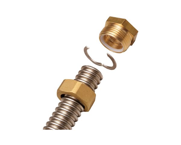Flamco FixLock Verschraubungsset für Wellrohr DN 16, 1/2" AG