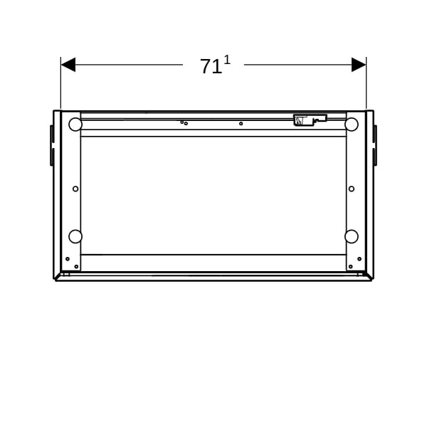 Geberit ONE Unterschrank für Waschtisch m. 2 Schubladen, 74,4x46,5x39,6cm, weiß
