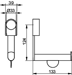 KEUCO Toilettenpapierhalter Plan Care 34962 z.Einhängen in Stangensystem, sil-elox