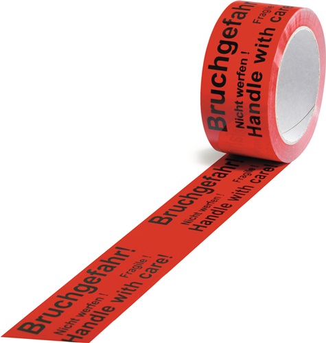 Warnklebeband PP Bruchgefahr L.66 m,B.50mm rot Rl.TRANSPAK Warnklebeband PP Bruchgefahr L.66 m,B.50mm rot Rl.TRANSPAK