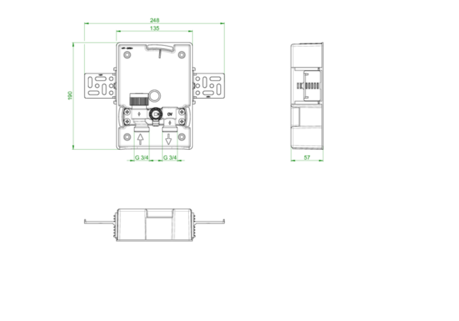 OVENTROP-Unibox TQ vario Thermostat, Q-Tech, ohne Abdeckung