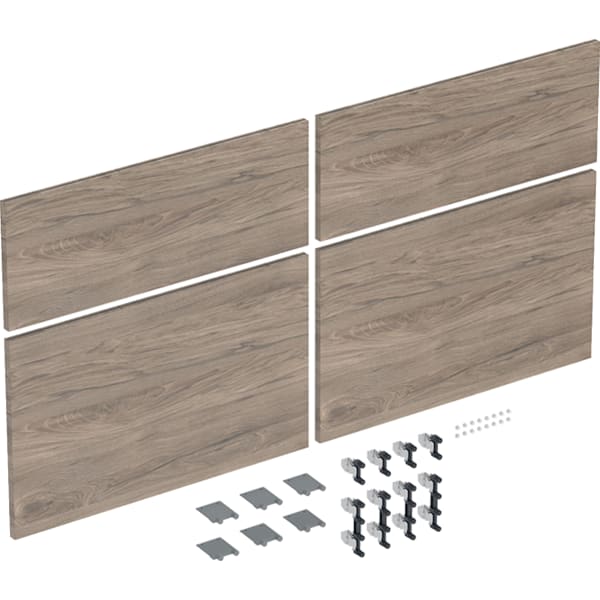 Geberit Schubladenfront Set (4 St.) für iCon US für DWT B:120cm, Nussbaum hickory
