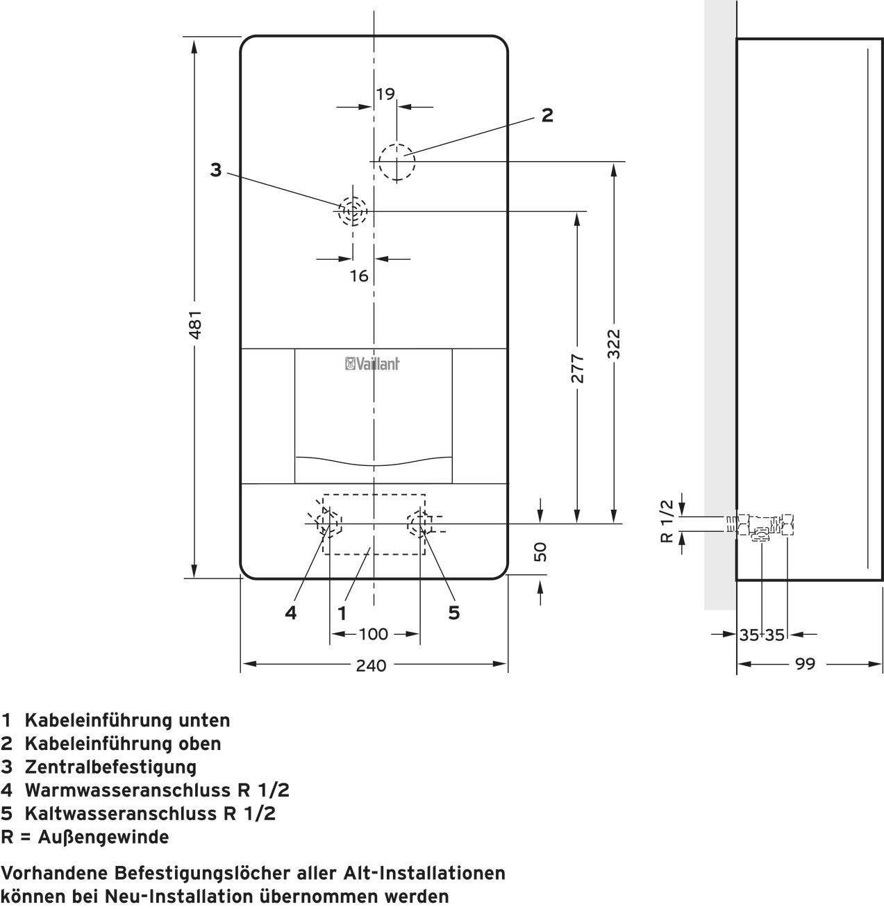 Vaillant electronicVED E 24/8 BB Elektro-Durchlauferhitzer elektr. gest.